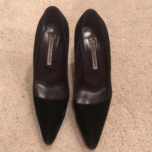 Manolo Blahnik black velvet heels - Size 38.5